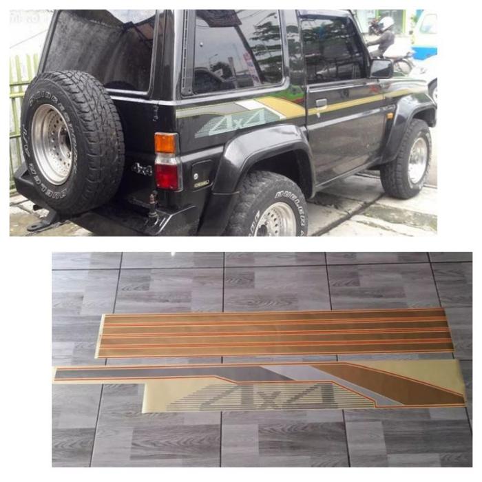 List body stiker Daihatsu Taft 4X4 tahun 1991 - 1997 / list body stiker taft 4x4