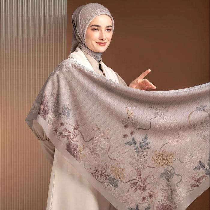 HEYLOCAL AMOUR SCARF - Hijab Segi Empat Printed Vinest Voal