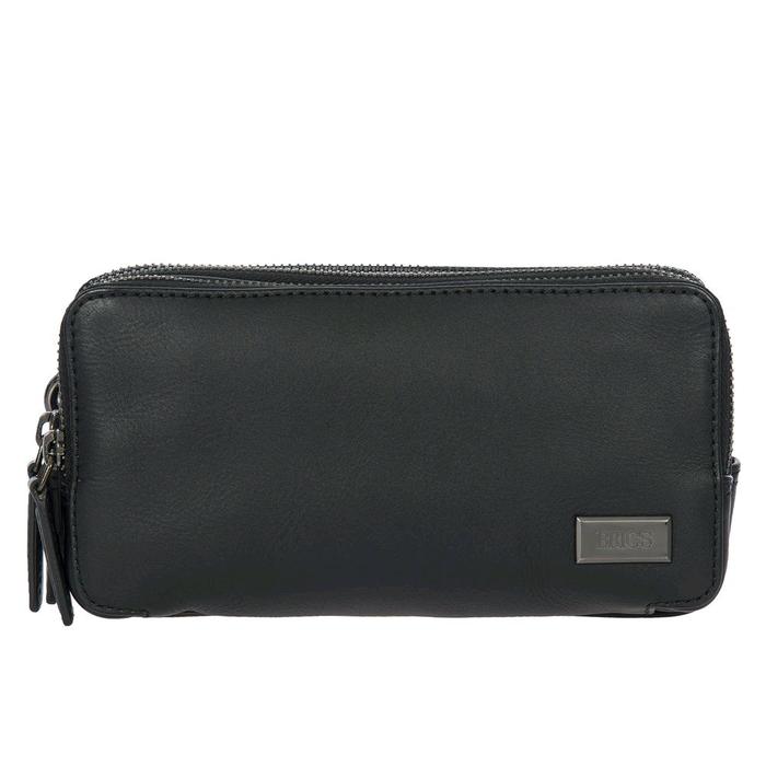 Brics CR Torino Leather Pouch With Wrist Strap Clutch Bag - Black