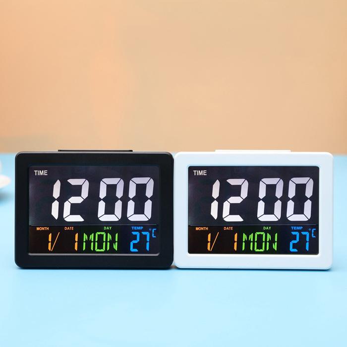 Termometer Digital, Jam Alarm Digital, Suhu Desktop LCD, Higrometer