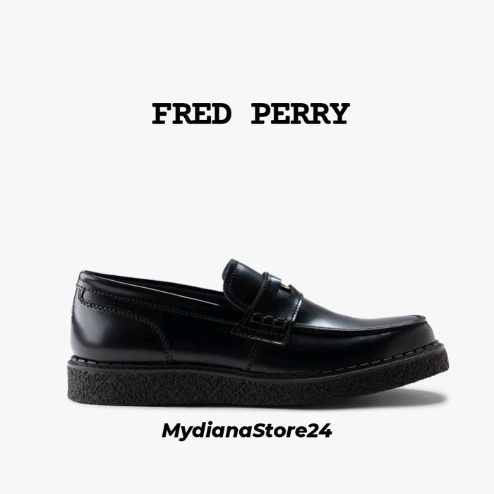 FRED PERRY SHOES - FRED PERRY LIMITED EDITION x GEORGE COX - PENNY LOAFER LEATHER - BLACK