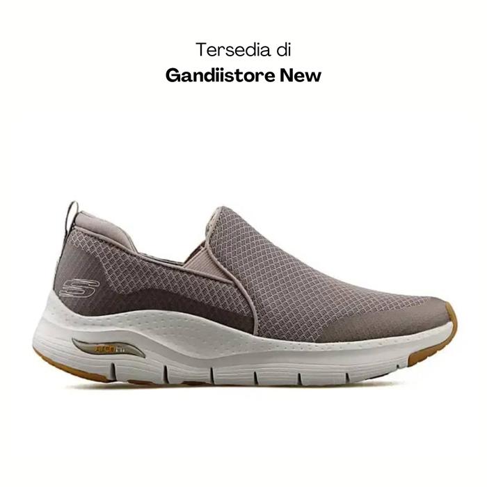 Sepatu Slip On Pria Skechers Arch Fit Banlin 232043/TPE Taupe Men