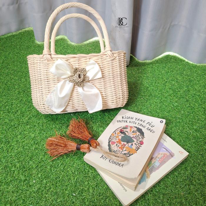 Handbag  Wanita Anyaman Rotan Handmade | Tas Fashion Elegan, Stylish & Awet | Cocok untuk Pesta, Han