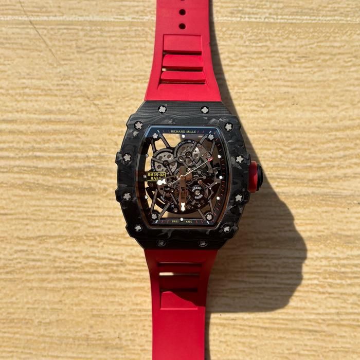Jam Tangan iRichard Mild RM 35-02 Rafael Nadal Black Carbon TPT Automatic 44.5mm (2018) by KVF