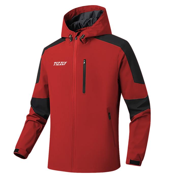 Tizzly - Kardon Outdoor red-black | jaket gunung hangat lembut tahan air angin Tebal Pria Waterproof
