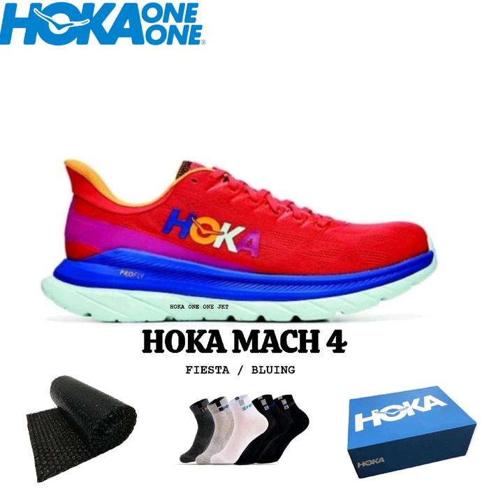 Sepatu Hoka Mach 4 Fiesta / Bluing