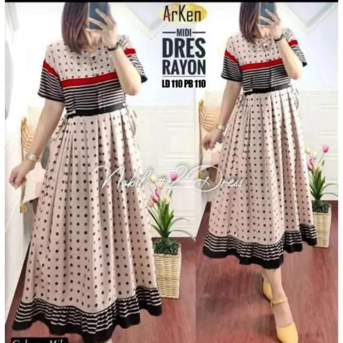 Daster Chibi Arken Kancing Depan Busui Rayon