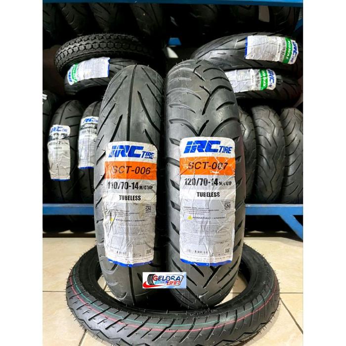 Ban Irc Sct006 110/70-14 Irc Sct007 120/70-14 Ban Matic Tubeless Ring 14 ban matic 110/70-14 ban met