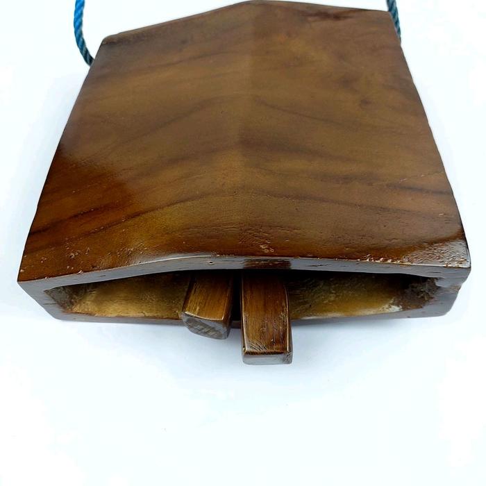 Kalung Sapi Klunthung Kayu Jati Asli