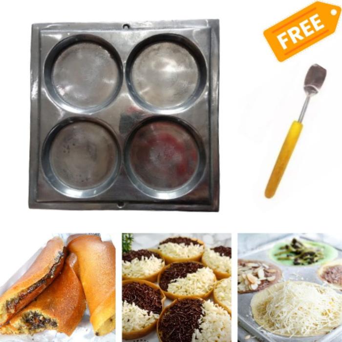 Cetakan Martabak Mini Martabak Lipat Serabi Pancake Cetakan 4 Lubang