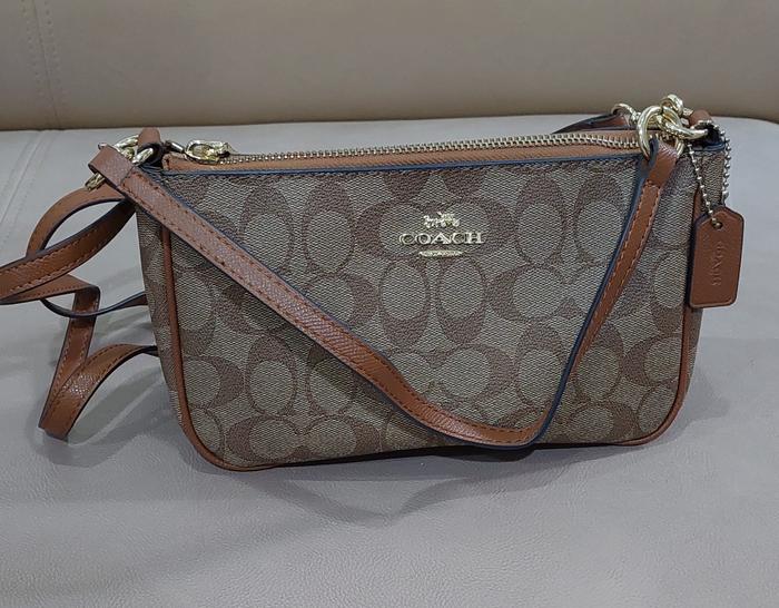 coach tas wanita kw premium leather coklat