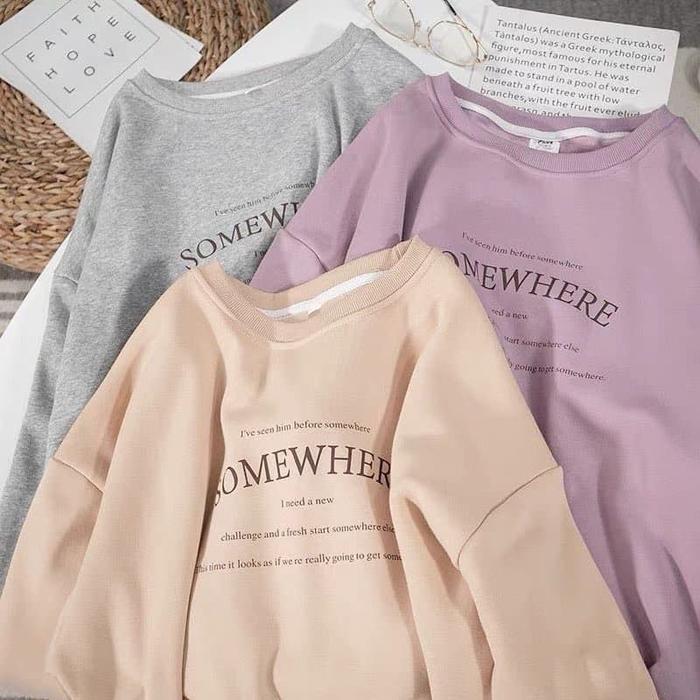 YULIA STORE SOME WHERE SWEATER KOREA HARGA TERMURAH