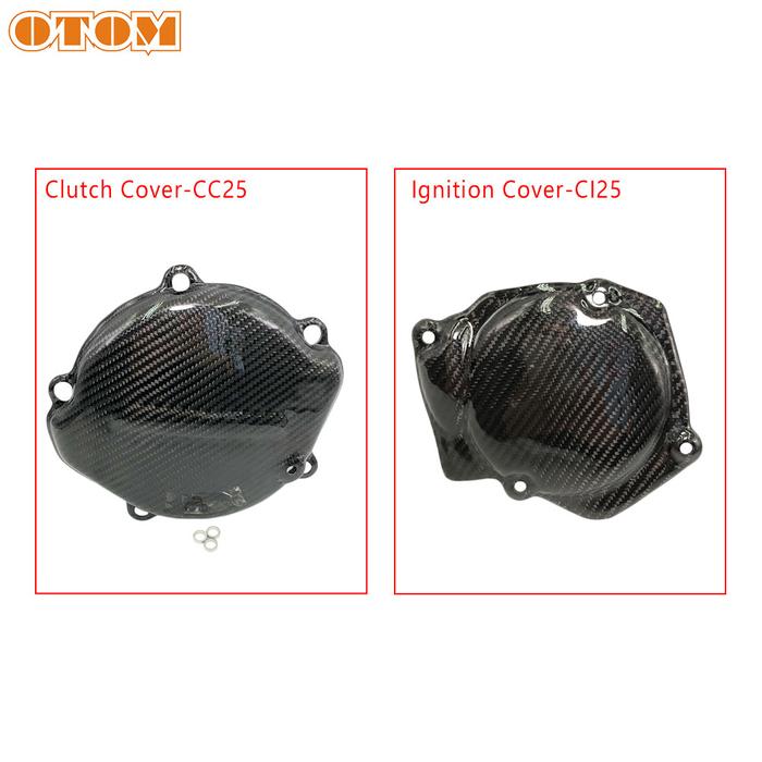 OTOM Motorcycle Clutch Cover-CC25/Ignition Cover-Cl25 Carbon Fiber