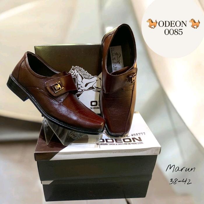 Sepatu Pria ODEON 0085 Marun Ukuran 38-42 Desain Elegan & Nyaman untuk Kegiatan Sehari-hari