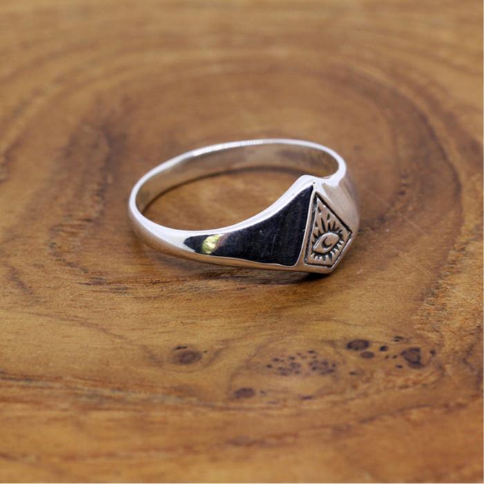 Cincin The Illuminati Unisex Pria Wanita Bahan Sterling Silver 925