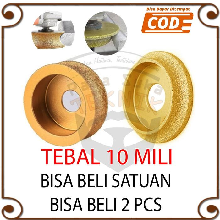 Mata Gerinda Pinggul Profil Batu Granit/Mengikis/Asah/Kaca/Beton 10mm Basah dan Kering