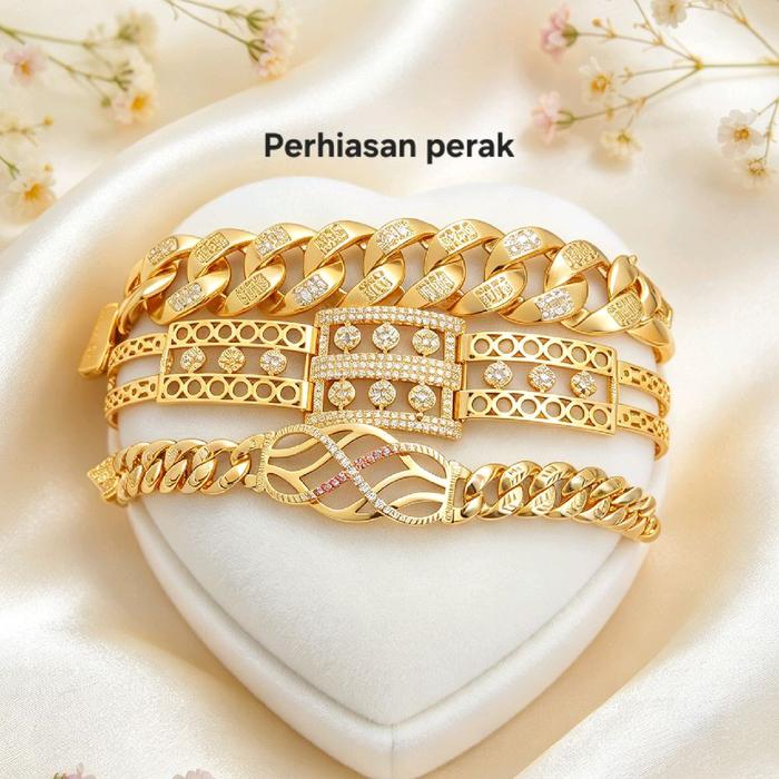 Gelang perak 925.gelang wanita gold.perak 925