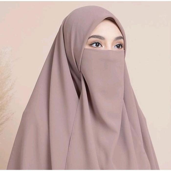 CADAR CERUTTI 2 LAYER plus PAYET BUNGA Mutiara Ceruty Muslim Jilbab Instan Kerudung Khimar Ceruti Sa