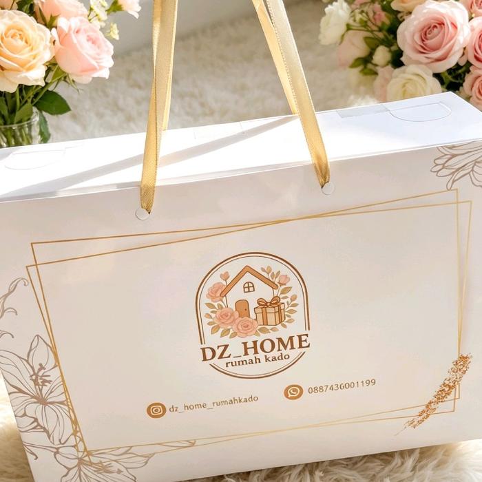 DZ_HOME Hampers Mukena Travel Pouch Rumah Kado Elegan untuk Hadiah Spesial Anda