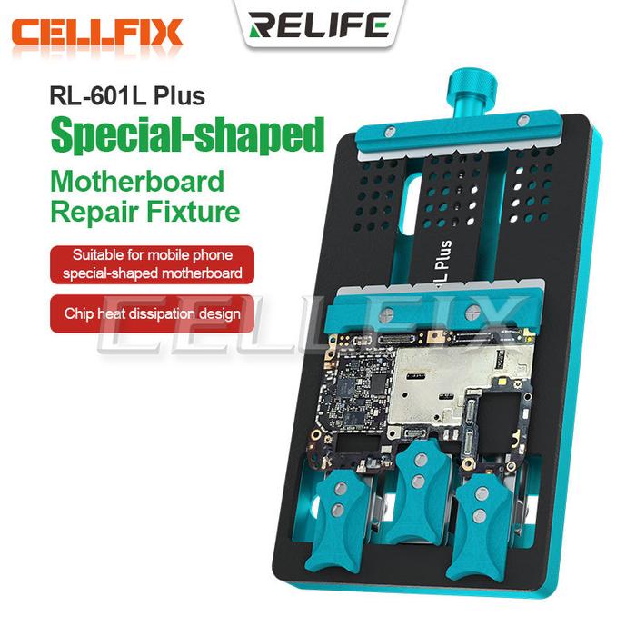 RELIFE RL-601L PLUS Universal Double-slot Motherboard Fixture Phone IC Chip BGA PCB Motherboard Jig 