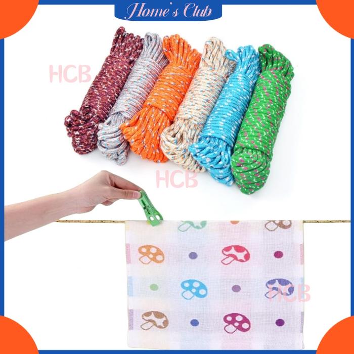 HCB Nilon Tali Jemuran 10 Meter / Baju Nylon Tali Tambang Anti Slip / Ikat Kendaraan Multifungsi / N
