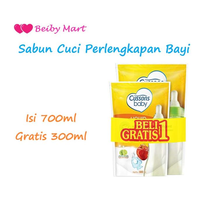 SABUN CUCI BOTOL SUSU CUSSONS/ LIQUID CLEANSER 700ML+300ML