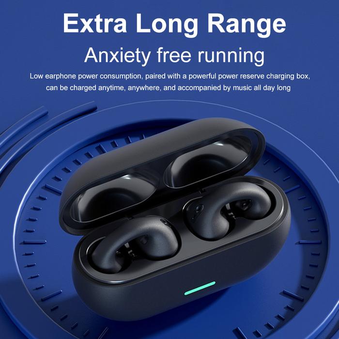 Ear-Clip Bluetooth-compatible 5.3 Headphones with Mic