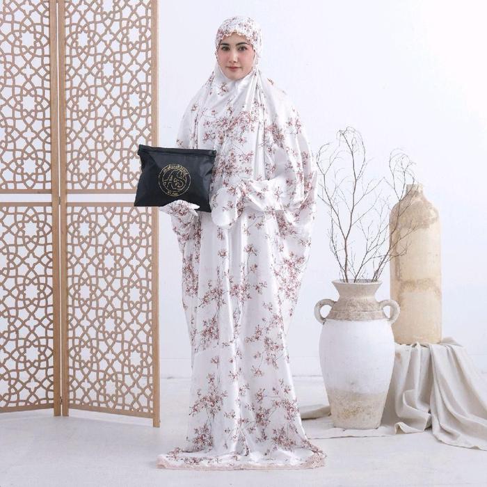 AL-Arofah Style Mukena Terusan Dewasa Silk Premium Zahra Free Tas