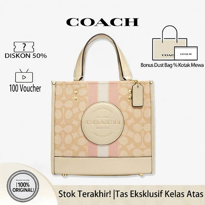 Termurah !! ✅✅[ORIGINAL 100%]Coach Dempsey22 c8417 Tote Bag Women Bag Mini Canvas Bag Signature Cros
