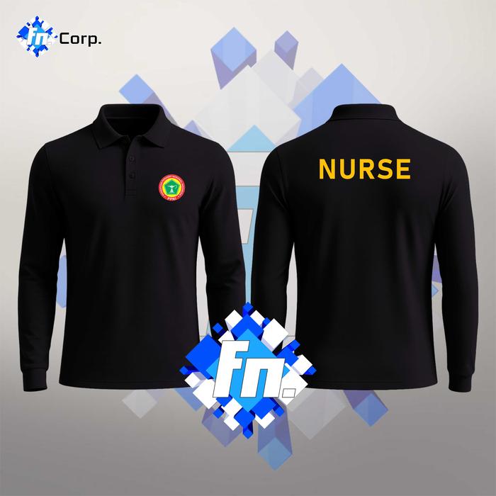 BAJU POLO SHIRT KAOS KERAH UNISEX LENGAN PANJANG PPNI NURSE PERAWAT ATASAN PRIA WANITA ADEM LEMBUT N