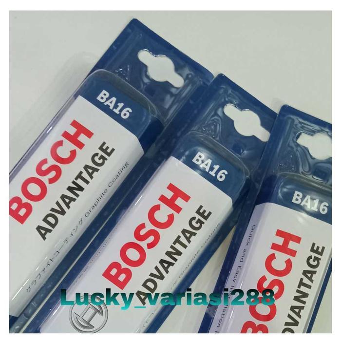 Wiper Bosch Advantage Pembersih Kaca Depan Mobil / Wiper Bosch Ukuran 16inc Per-pcs Adaptor Asli