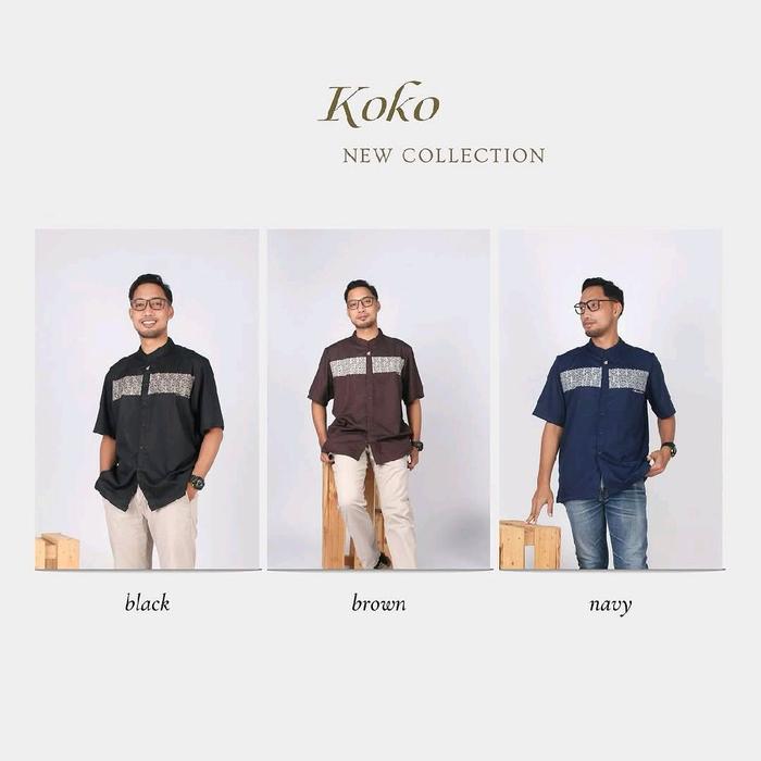 Dannis Kemeja Koko K241215 Baju Muslim Remaja dan Dewasa Bahan Katun Nyaman