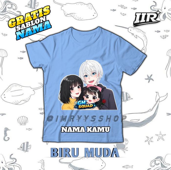 (BISA COD) Kaos Atasan Anak Gambar Pak GM Squad Youtuber Game Roblox Indonesia / Baju Keluarga Pak G