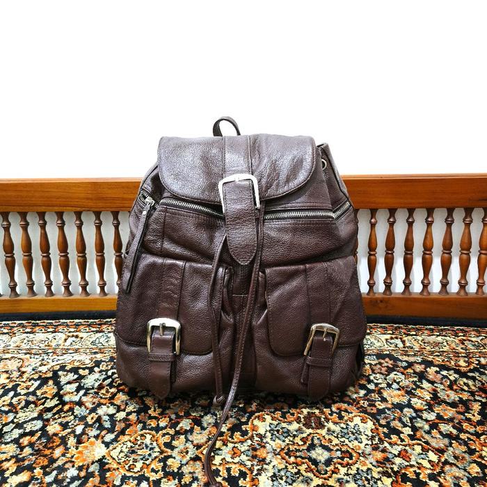 tas ransel bozagi kulit asli backpack