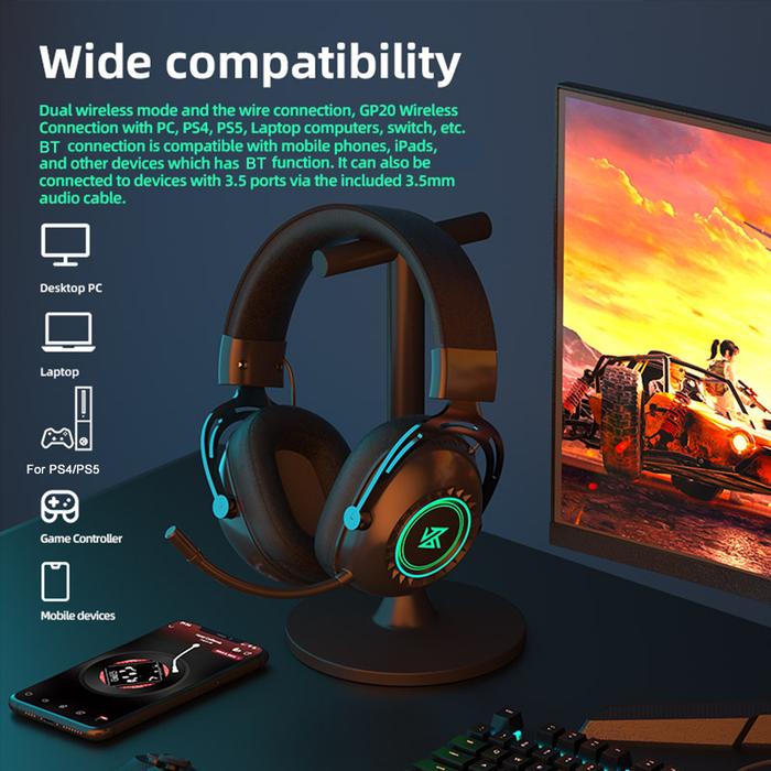 KZ-GP20 Game Headphones Noise Cancelling 2.4G Wireless Gaming Headset