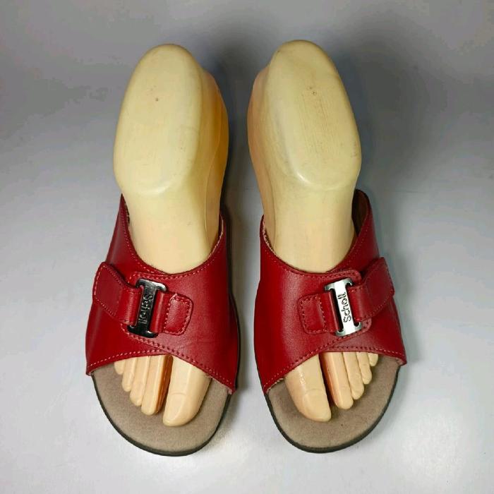 Scholl original leather wedges 40 size woman shoes