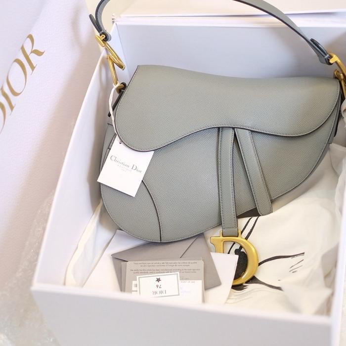 Dior saddle medium grey ghw 2021 second mulus