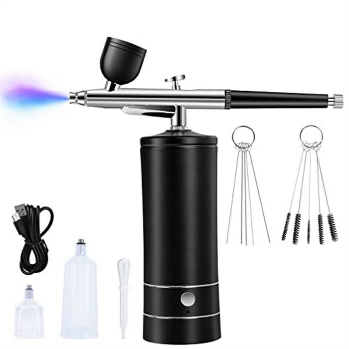 Airbrush Kit Rechargeable Cordless Airbrush Compressor,30PSI ,Portable Handheld Airbrush Gun,Airbrus