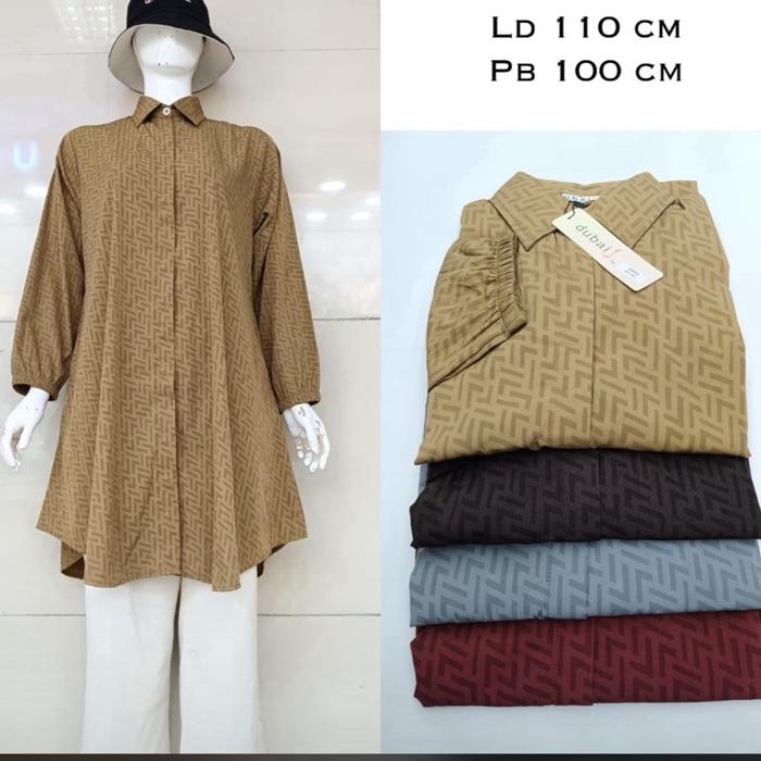 Tunik embos Dubai impor premium quality