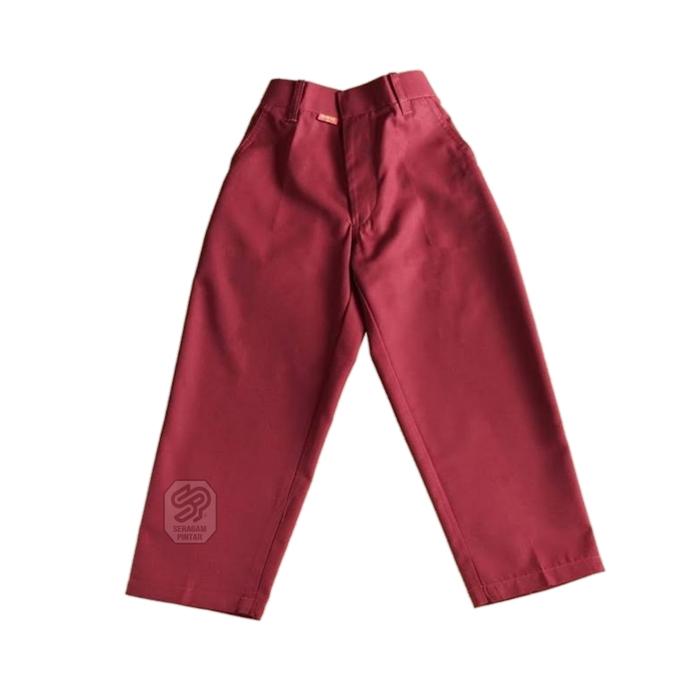 Celana Seragam Sekolah SD anjang Celana Merah SD Anak Laki Laki Usia 7-12 Tahun Bahan Katun Optima B