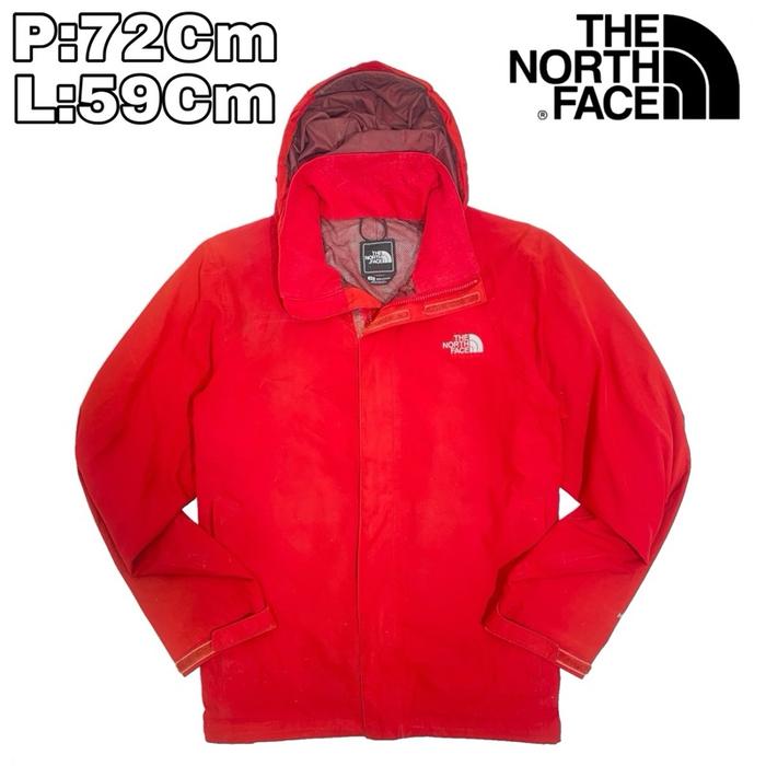 J76 Jaket Outdoor Waterproof The North Face TNF Merah  Sport Olahraga Original Parasut Hiking Pendak
