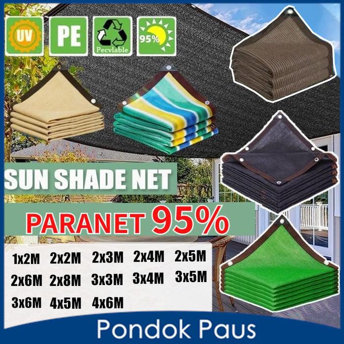 Paranet 95% Anti UV Sunshade Net / Jaring Paranet / Tabir Surya Jaring Taman Paranet Peneduh Tanaman