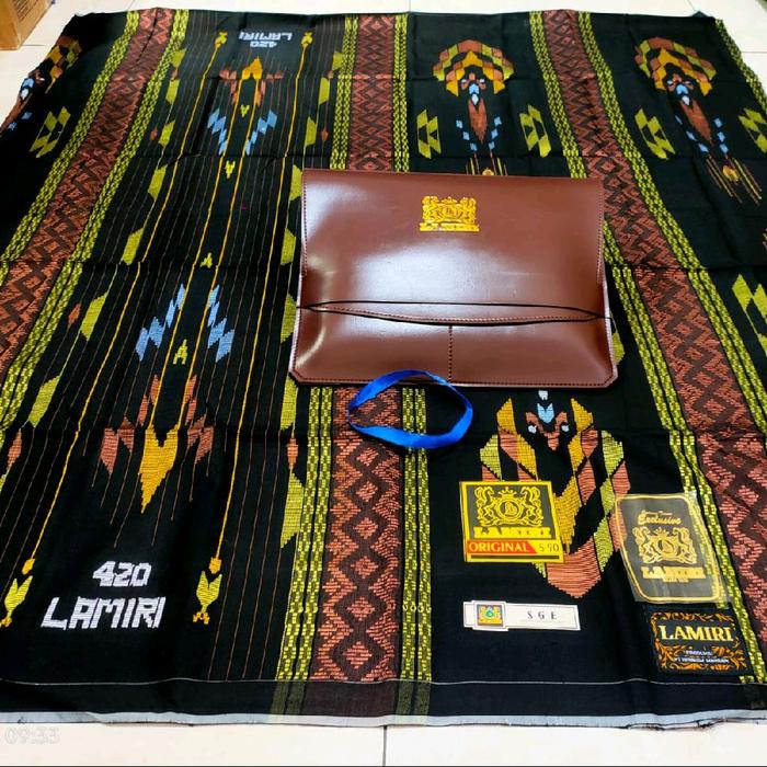 SARUNG LAMIRI TIPE SGE JAHITAN TENGAH BENANG 420 FULL SUTRA BISA COD