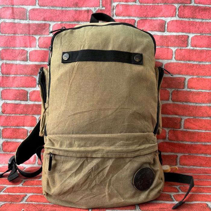 Tas Ransel Converse Brand Second 1mp0rt  Coklat dengan Desain Minimalis dan Tali Bahu yang Nyaman un