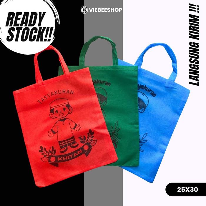( Isi 50 Biji ) Goodiebag Tasyakuran Khitan Murah Banyak Warna Tas Sunatan Bingkisan Souvenir Murah 