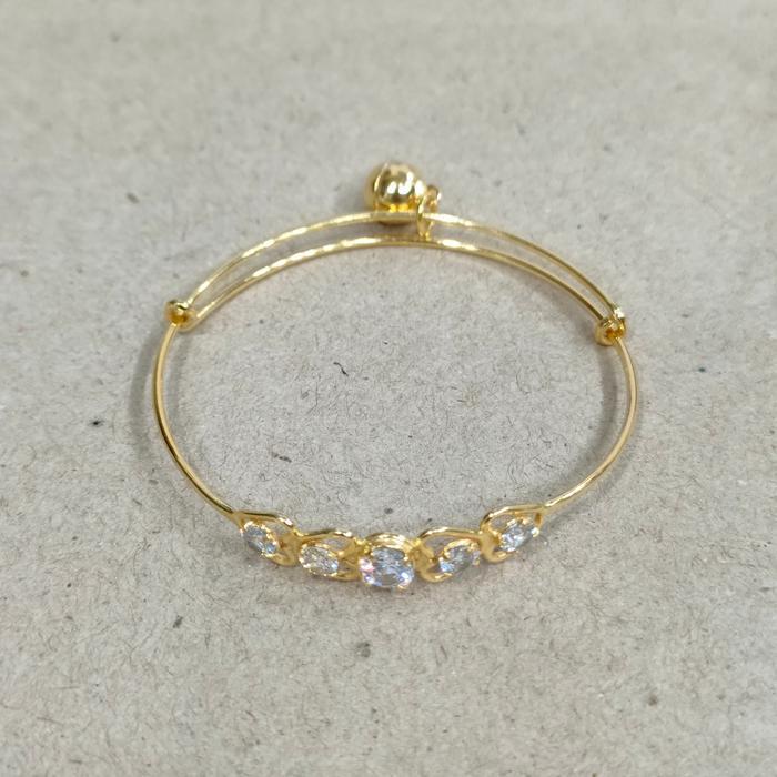 PREMIUM gelang bayi mata putih 5 dua gram emas muda