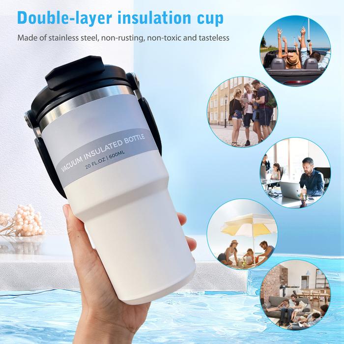 600/750/900ml Vacuum Flask Stainless Steel Portable Beverage