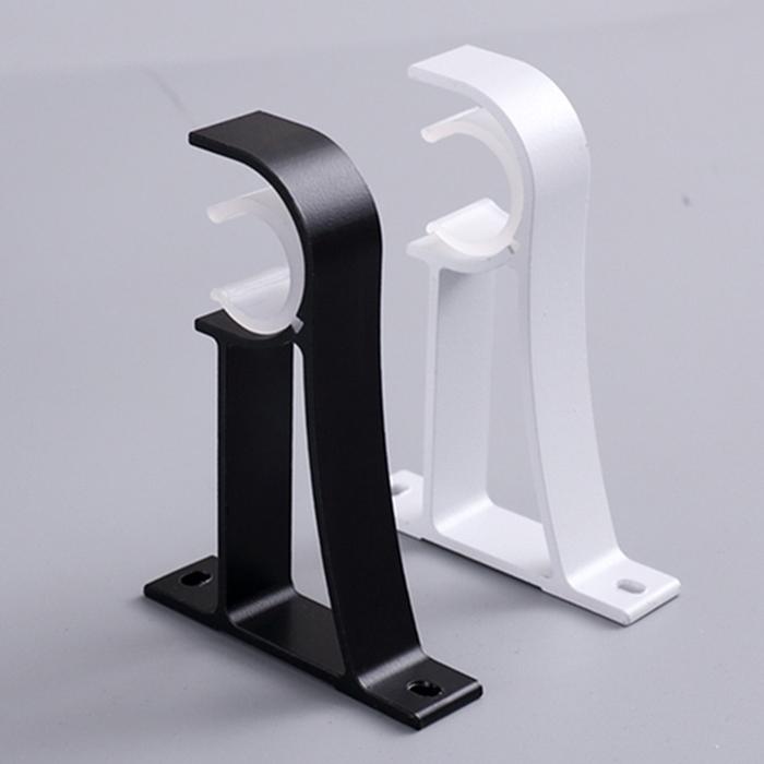 4Pcs/Set Tiang Gorden Bracket Kaki Double Gorden Rel Kaki Penyangga Tiang Batang Gorden Rawatan Ting