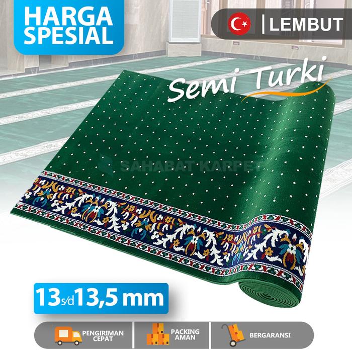 Karpet Masjid Semi Turki/ Tebal 13 mm / Karpet Meteran / Sajadah Meteran