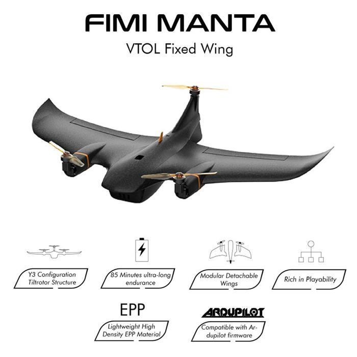 FIMI Manta Drone VTOL Fixed Wing PNP-FC-Version Original